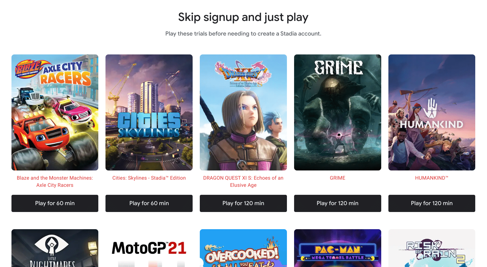 Browse the Stadia Catalog Without an Account Cloud Dosage