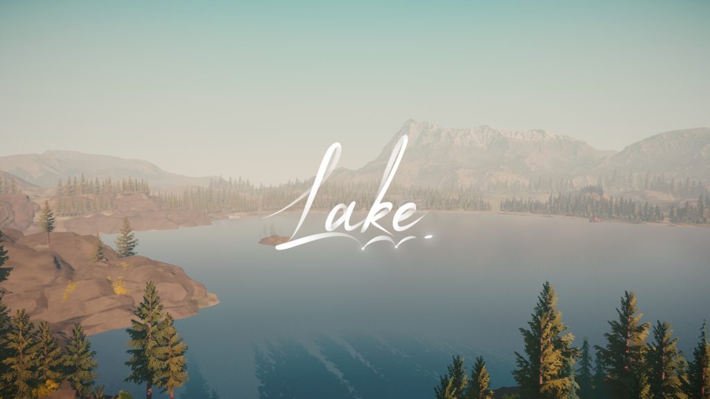 Image of the video game Lake, with its logo.