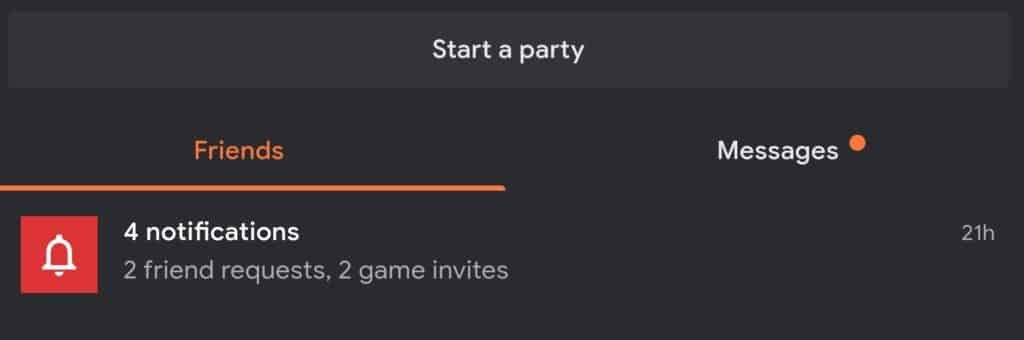 stadia has friends lists, parties and messages