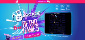 Antstream title page showing pacman