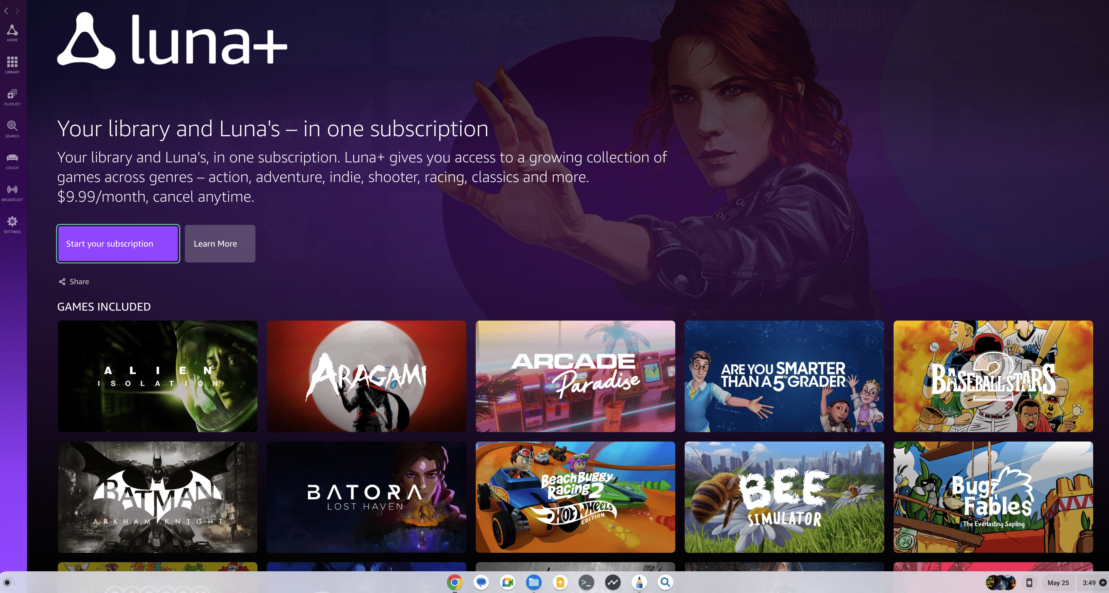 Luna Game Streaming Adds Free Prime Games, Twitch