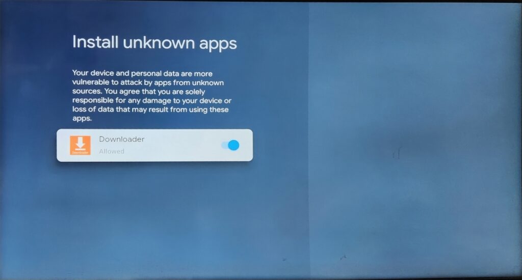 Install Unknown Apps Warning