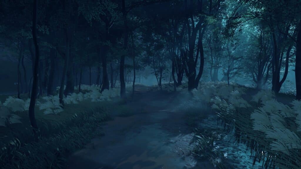 Ghost of Tsushima Nightime Forest