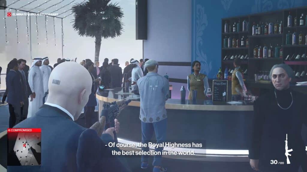 Hitman Screen Capture Directly Attacking Target