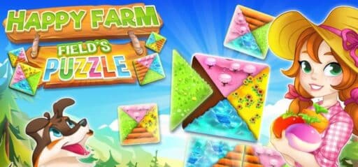 Happy Farm - field's puzzle game banner - find where to play in the cloud