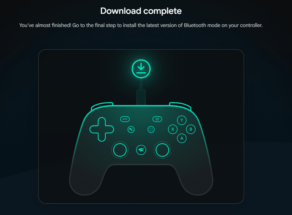 Stadia Controller Bluetooth Unlock Tool Step 6 Download Complete