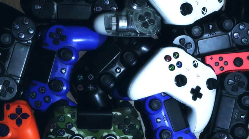 Pile of Gaming Controllers