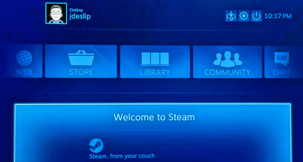 Steam Interface Home