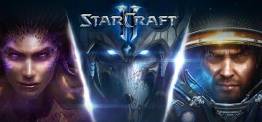 StarCraft II game banner - find where to play in the cloud