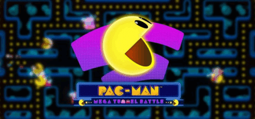PAC-MAN Mega Tunnel Battle game banner - find out where to play in the cloud