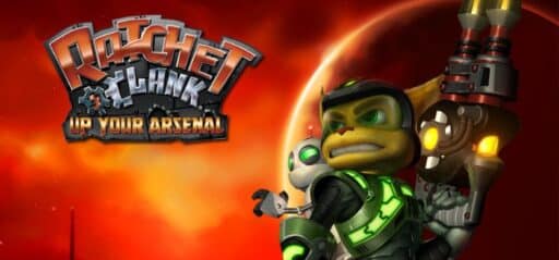 Ratchet & Clank: Up Your Arsenal game banner - find out where to play in the cloud