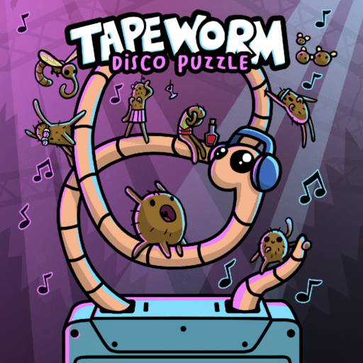 Tapeworm Disco Puzzle game banner