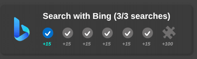 Microsoft Rewards Bing search streak bonus