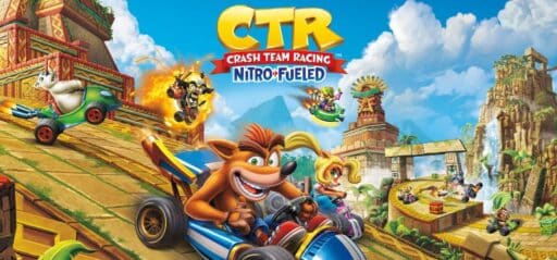 Crash Team Racing Nitro-Fueled game banner - find out where to play in the cloud