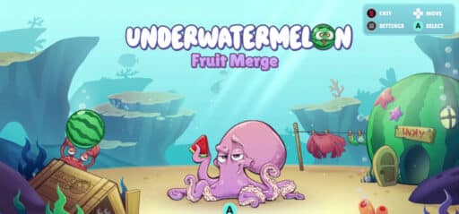 Underwatermelon Fruit Merge game banner - find out how to play with cloud gaming