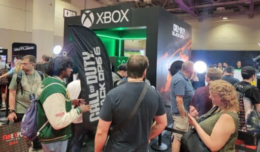 A crowd gathers around the Xbox booth featuring Call of Duty: Black Ops 6 at FAN EXPO Canada, creating an electrifying atmosphere.