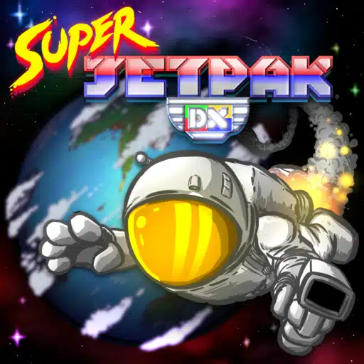 Super JetPak DX game banner - find out where to play in the cloud