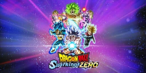 Colorful anime characters pose with the "Dragon Ball: Sparking! Zero" logo against a vibrant cosmic backdrop.