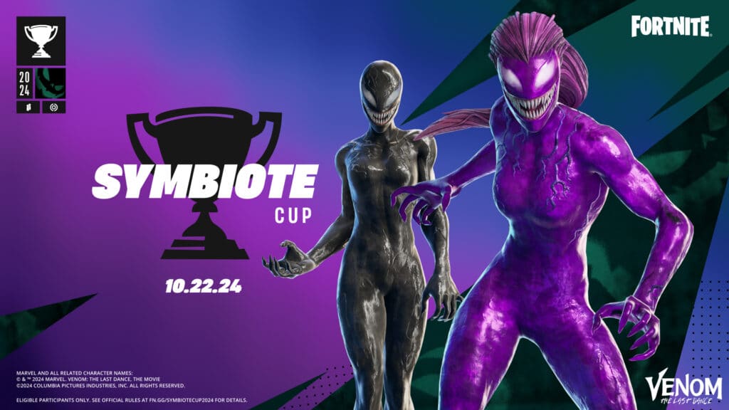 Two symbiote characters from Fortnite are set to electrify the Symbiote Cup event on October 22, 2024, amid the spine-chilling backdrop of Fortnitemares 2024. Get ready for an unforgettable showdown as these powerful entities clash in a world where chaos and strategy reign supreme!