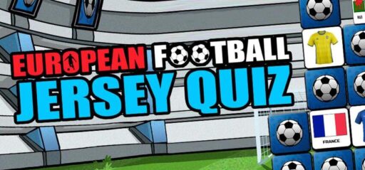 European Football Jersey Quiz game banner - find where to play in the cloud