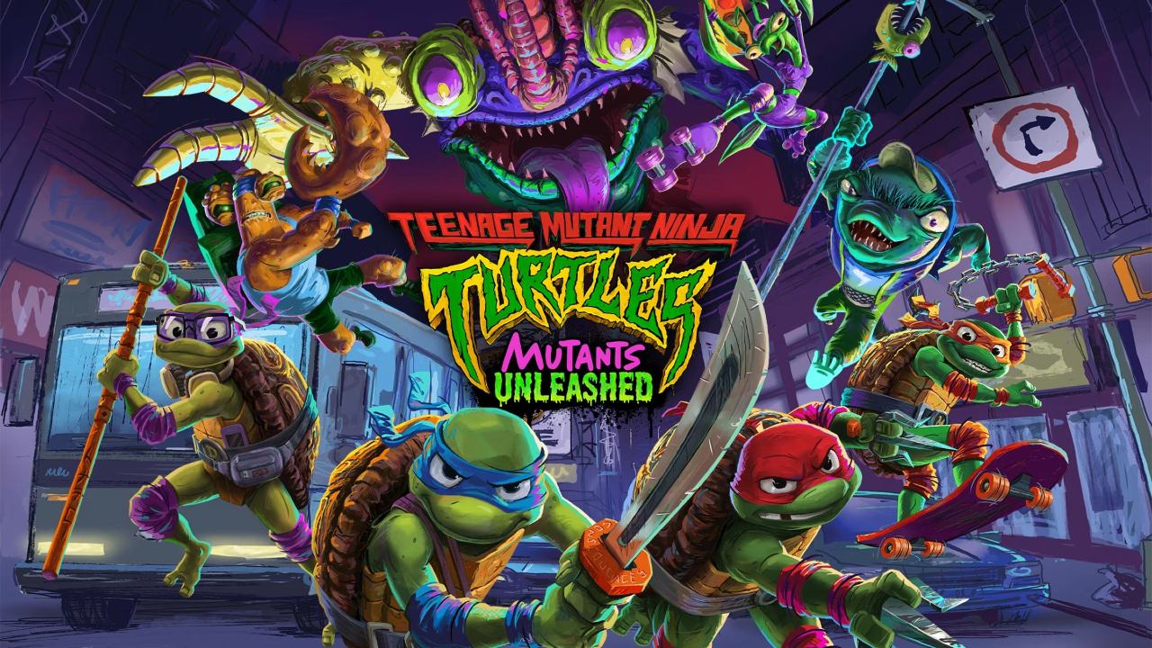 Teenage Mutant Ninja Turtles: Mutants Unleashed, featuring turtles and mutants striking dynamic action poses.