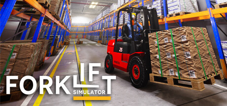 Forklift Simulator game banner - find where to play in the cloud