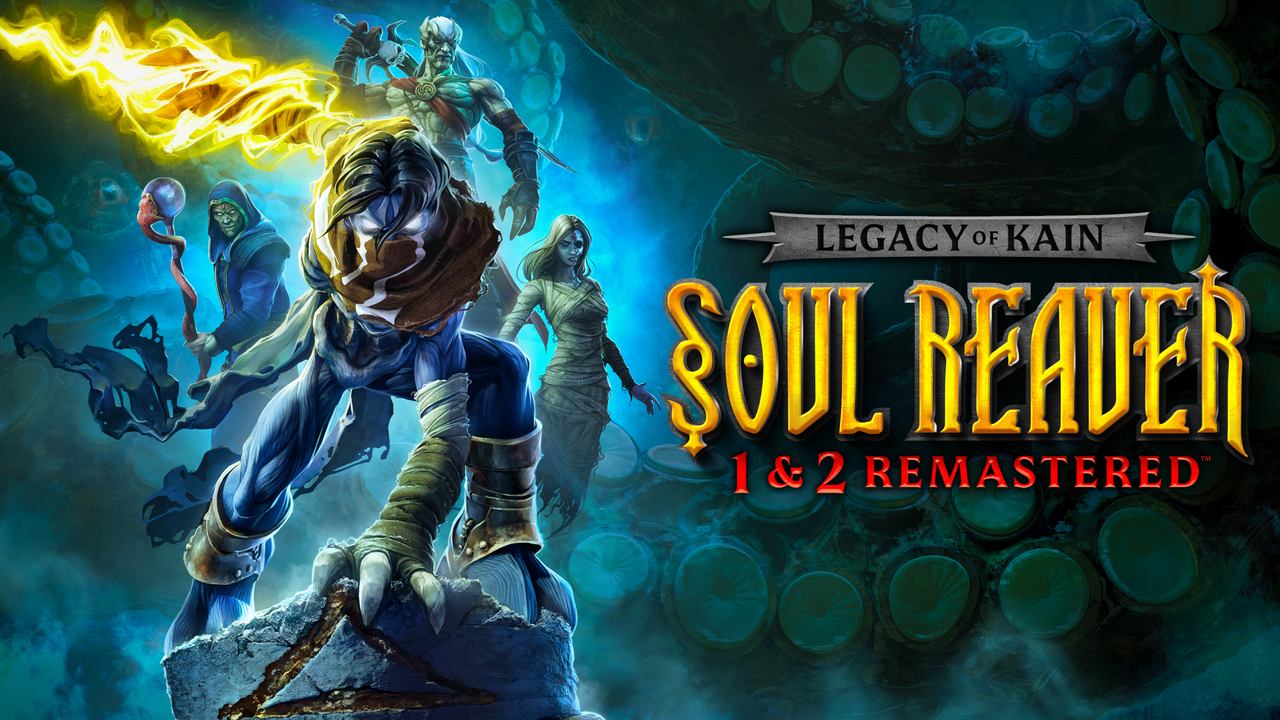 The cover art for Legacy of Kain: Soul Reaver 1&2 Remastered vividly showcases the characters in dynamic poses, capturing the essence and intensity of their epic journey.