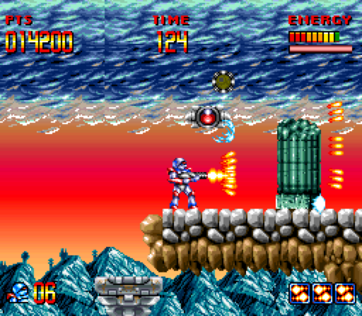 Mega Turrican Score Attack gameplay screenshot