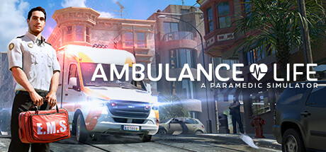 Ambulance Life: A Paramedic Simulator game banner - find out how to play with cloud gaming