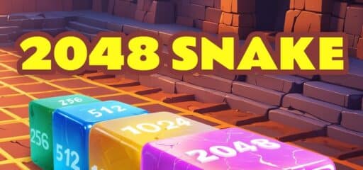 2048 Snake game banner - find where to play in the cloud