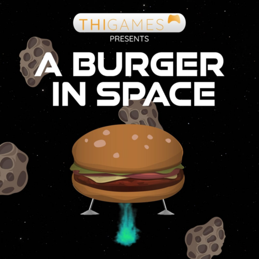 A Burger in Space game banner - find out how to play with cloud gaming