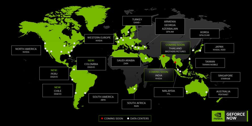 GeForce NOW Service Map