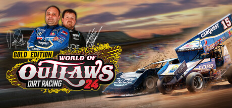 World of Outlaws: Dirt Racing 24 Gold Edition game banner - find out how to play with cloud gaming