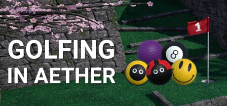 Golfing in Aether game banner - find out how to play with cloud gaming