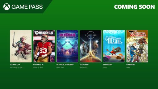 Upcoming Xbox Game Pass releases: Avowed, Madden 25, Payday 3, Starfield, Theater, Eiyuden Chronicle.