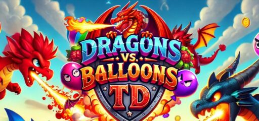 Dragons vs. Balloons TD game banner - find out how to play with cloud gaming