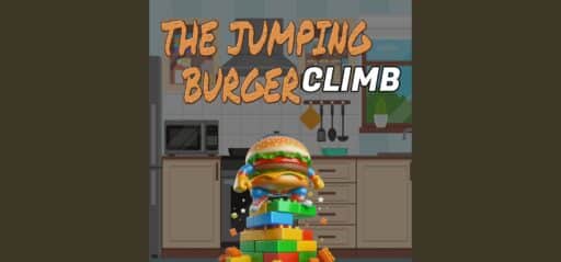 The Jumping Burger Climb game banner - find out how to play with cloud gaming
