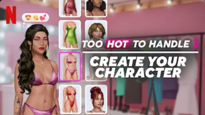 Too Hot to Handle 3 Create Your Character game banner