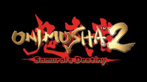Onimusha 2: Samurai’s Destiny Remaster logo with stylized gold and red text on a black background.
