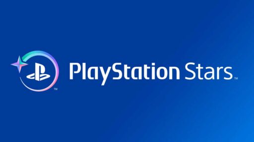 PlayStation Stars logo with text displayed on a blue gradient background, highlighting the PlayStation Stars program.
