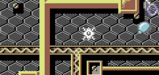 gameplay screenshot of Shadow Skimmer on the ZX Spectrum