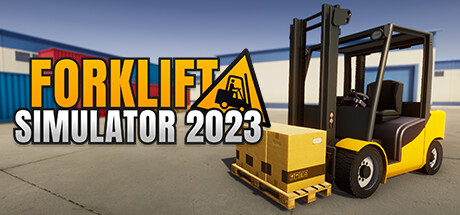 Forklift Simulator 2023 game banner - find where to play in the cloud
