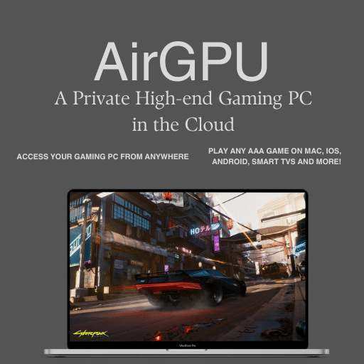 AirGPU Cloud Gaming Service Advertisement
