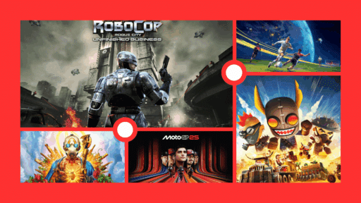 Collage of 5 Game Banners from Games that Opted into GeForce NOW on Steam