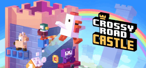 Crossy Road Castle game banner - find out where to play in the cloud