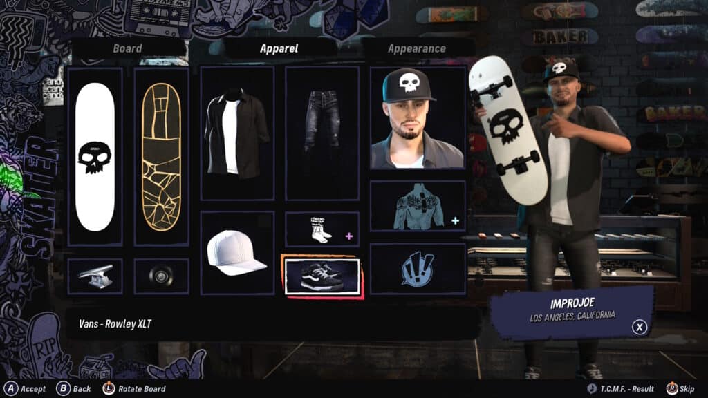 Create a Skater Screenshot