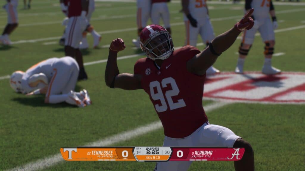 A player celebration