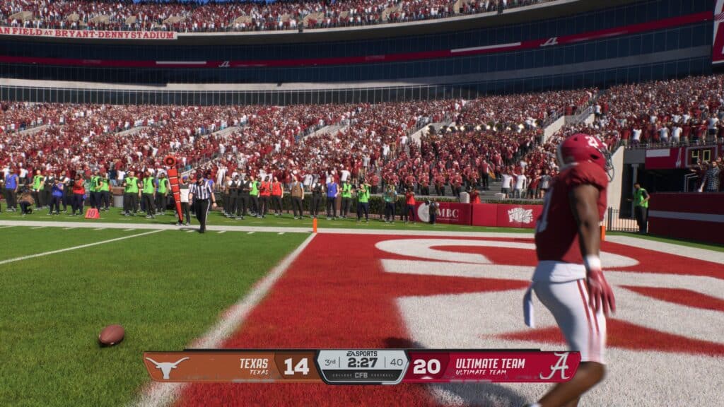 Losing score in College Football 26