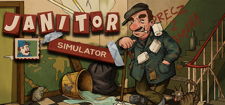 Janitor Simulator game banner - find out how to play with cloud gaming