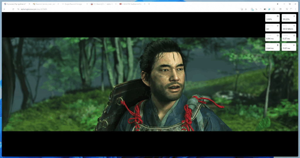 Highscore Streaming Screenshot Showing Stream Stats